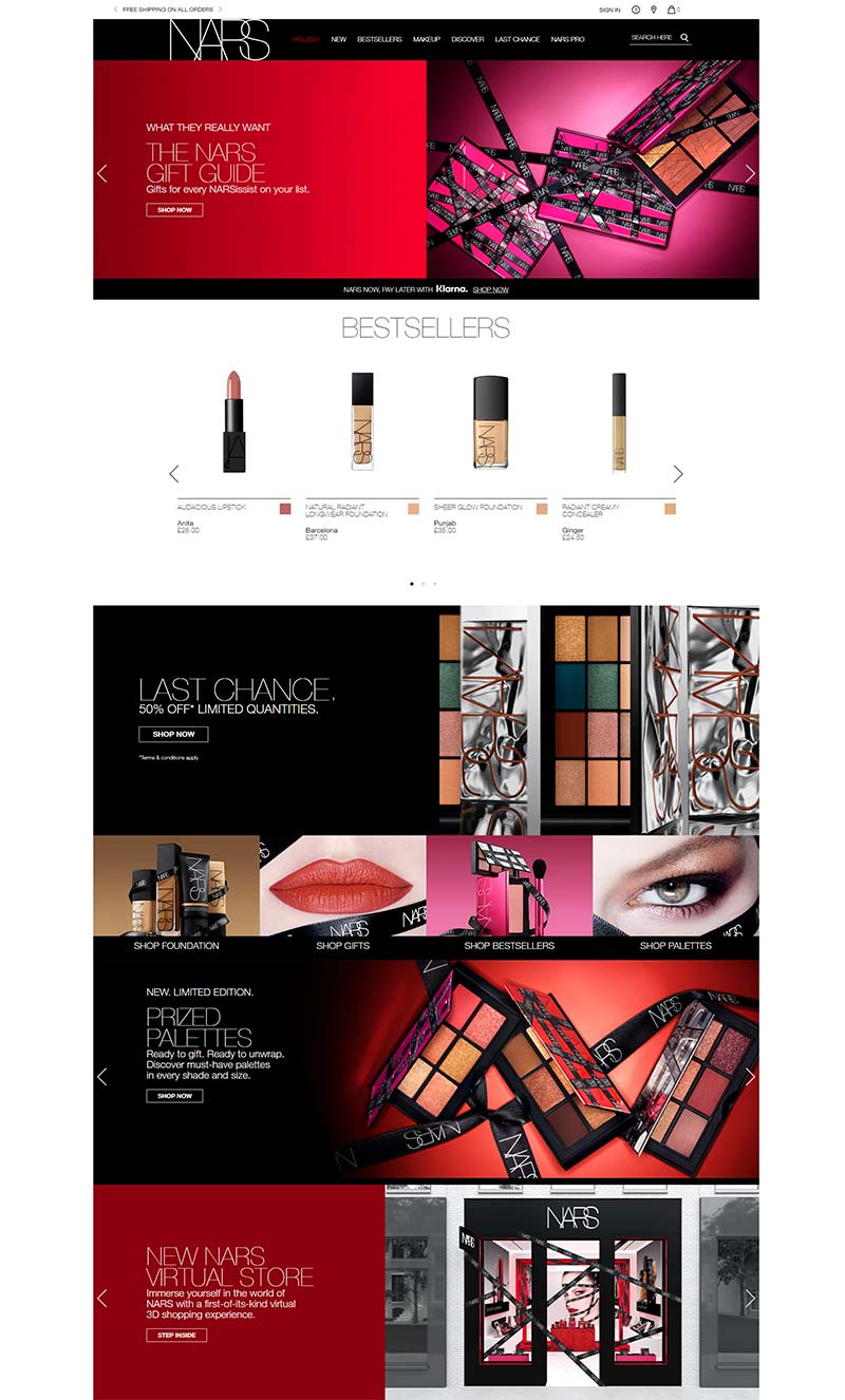 NARS UK 美国专业彩妆品牌英国官网