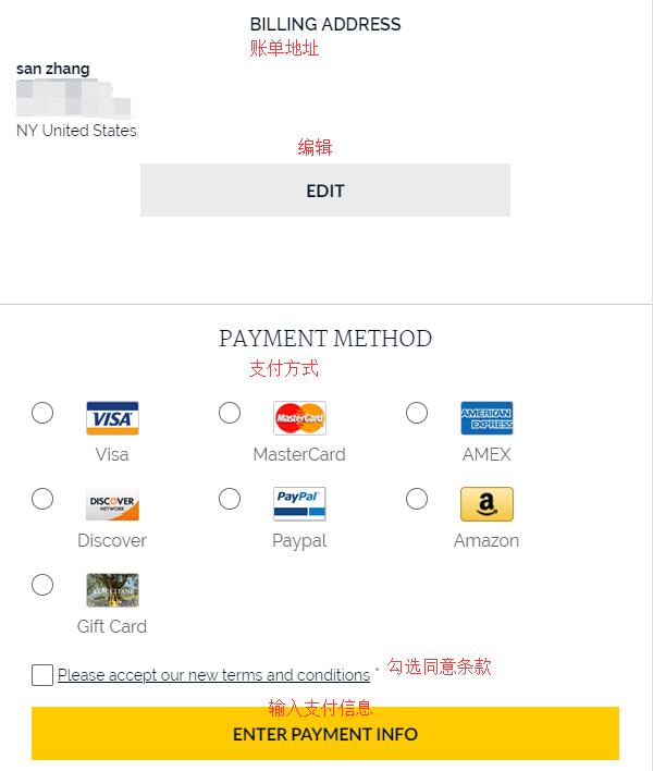 L'Occitane pay with credit card