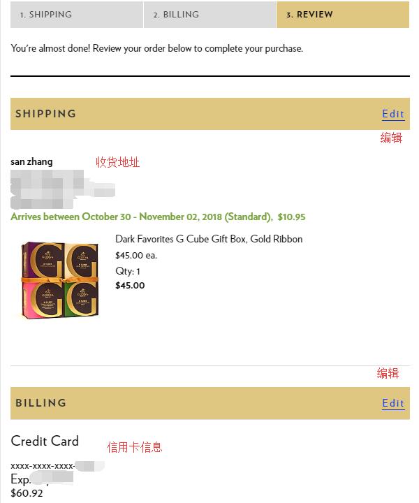 Godiva review order