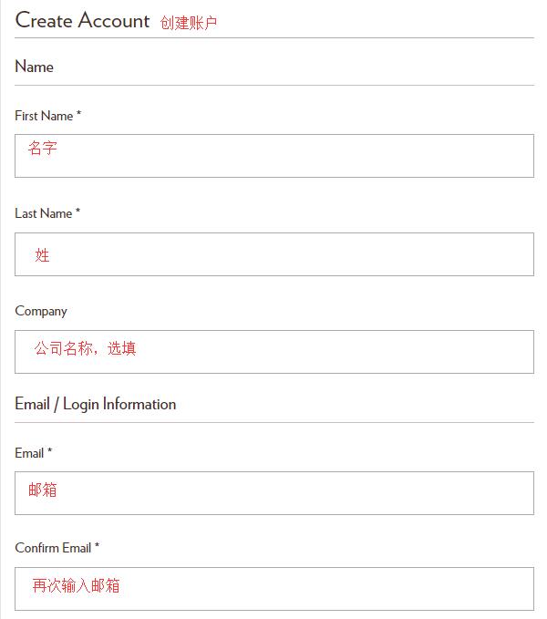 Godiva enter registration information