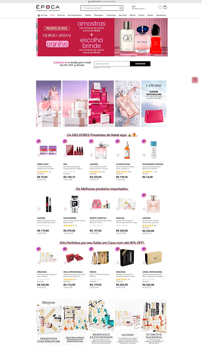 Epoca Cosmeticos 巴西美容护肤电商品牌购物网站