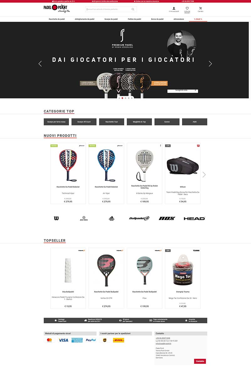 Padel-Point IT 西班牙板式网球产品意大利官网