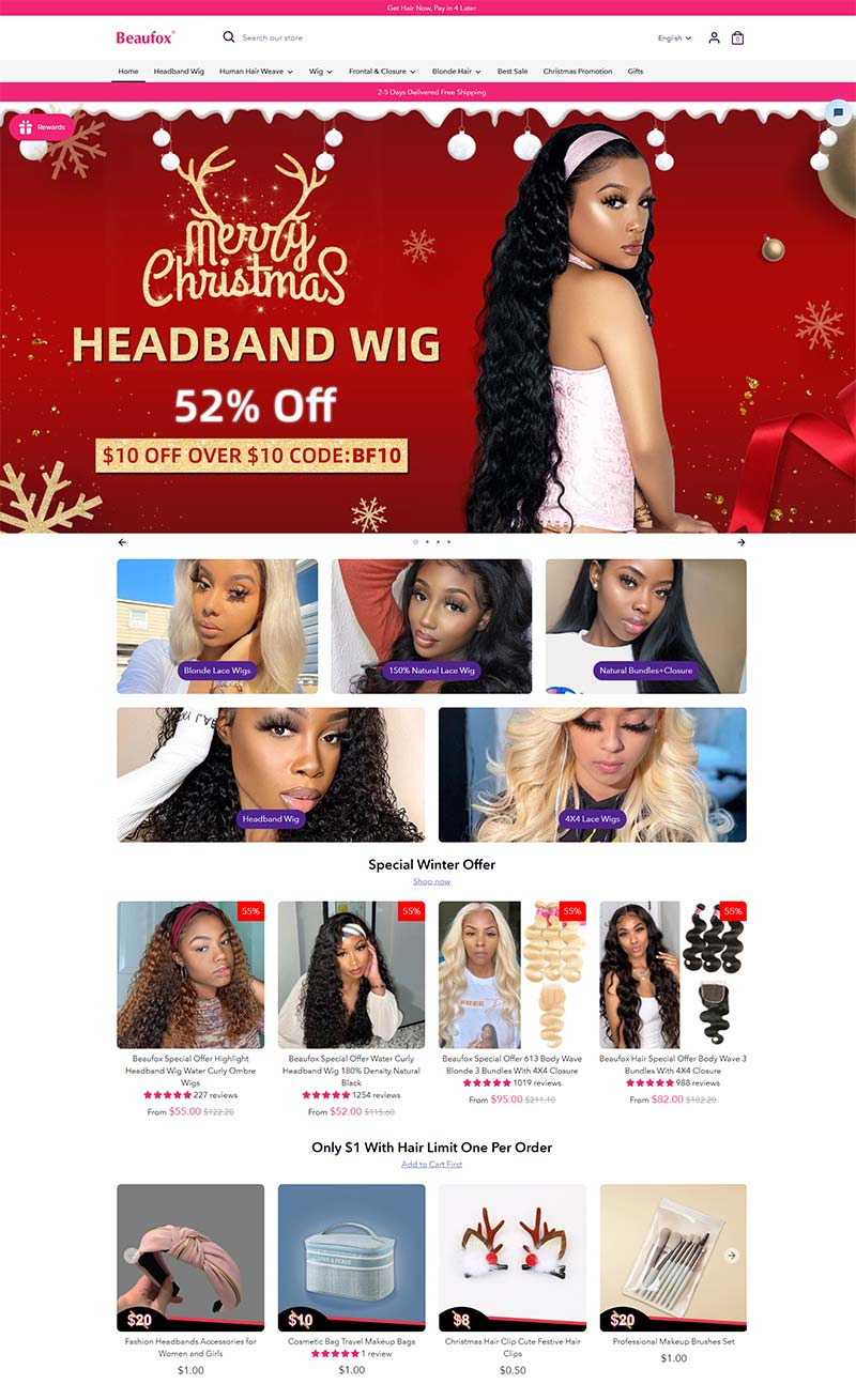 Beaufox Hair 美国专业假发品牌购物网站