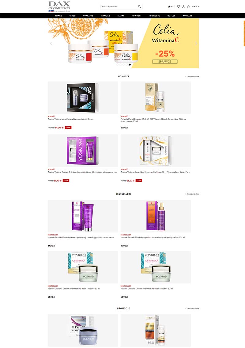 DAX 波兰护肤化妆品购物网站