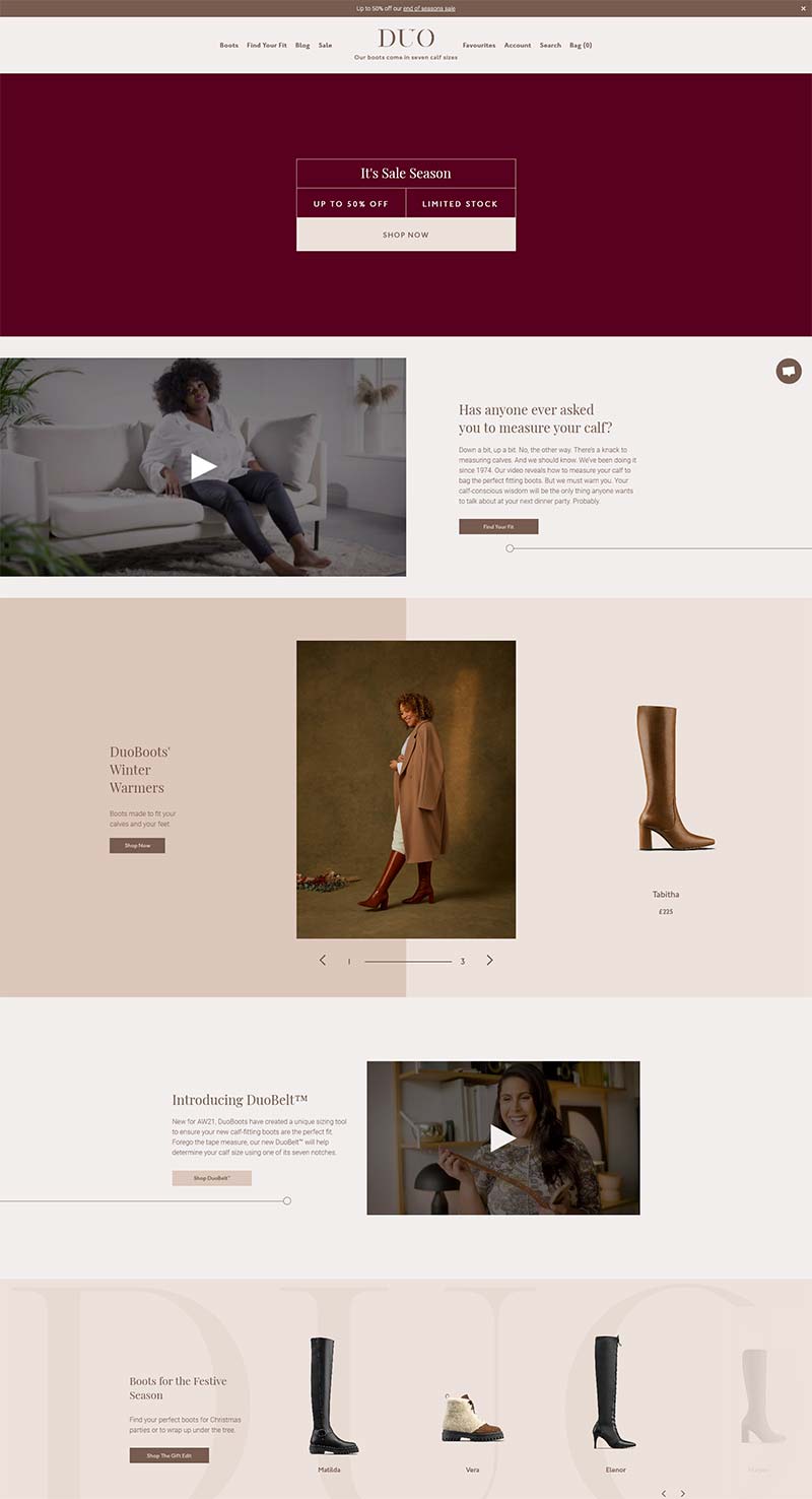 DuoBoots 美国手工女靴品牌购物网站