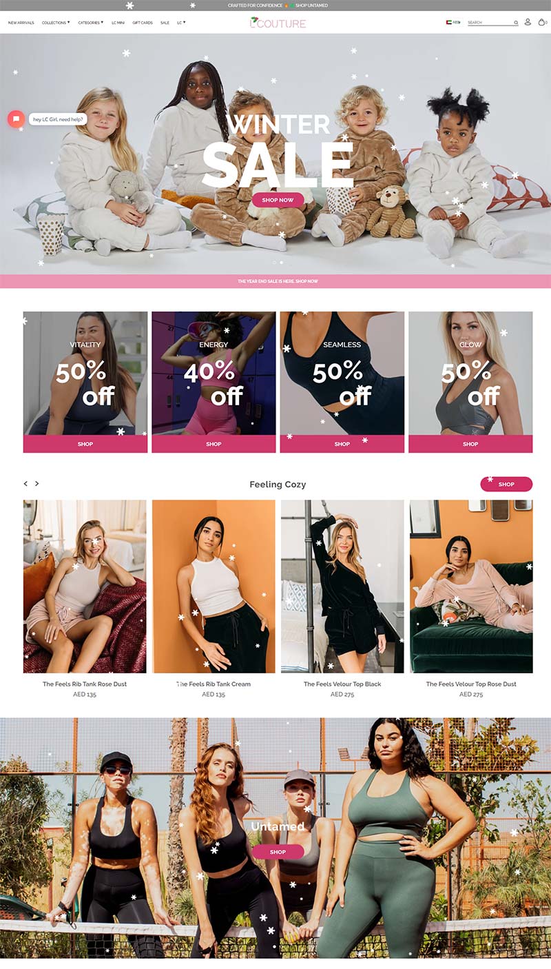 L'Couture 迪拜奢侈运动女装品牌购物网站