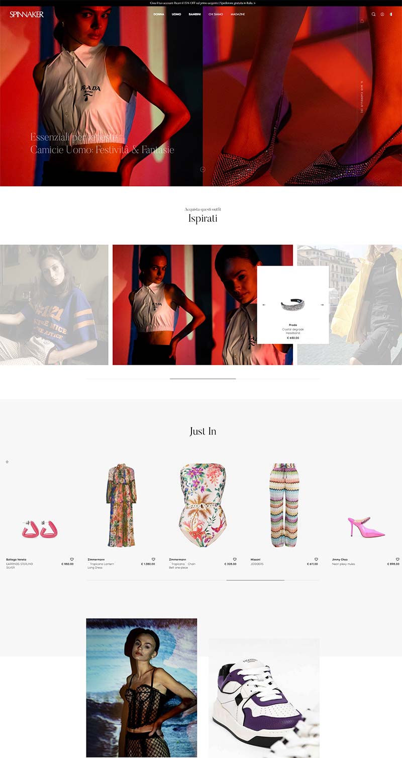 Spinnaker Boutique 意大利设计师品牌购物网站