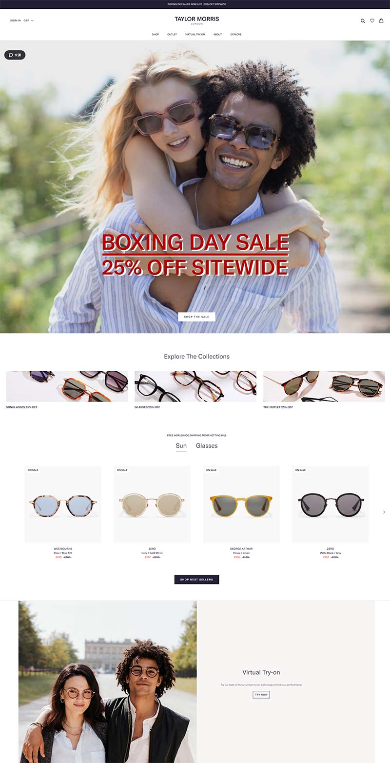 Taylor Morris London 英国奢华眼镜品牌购物网站