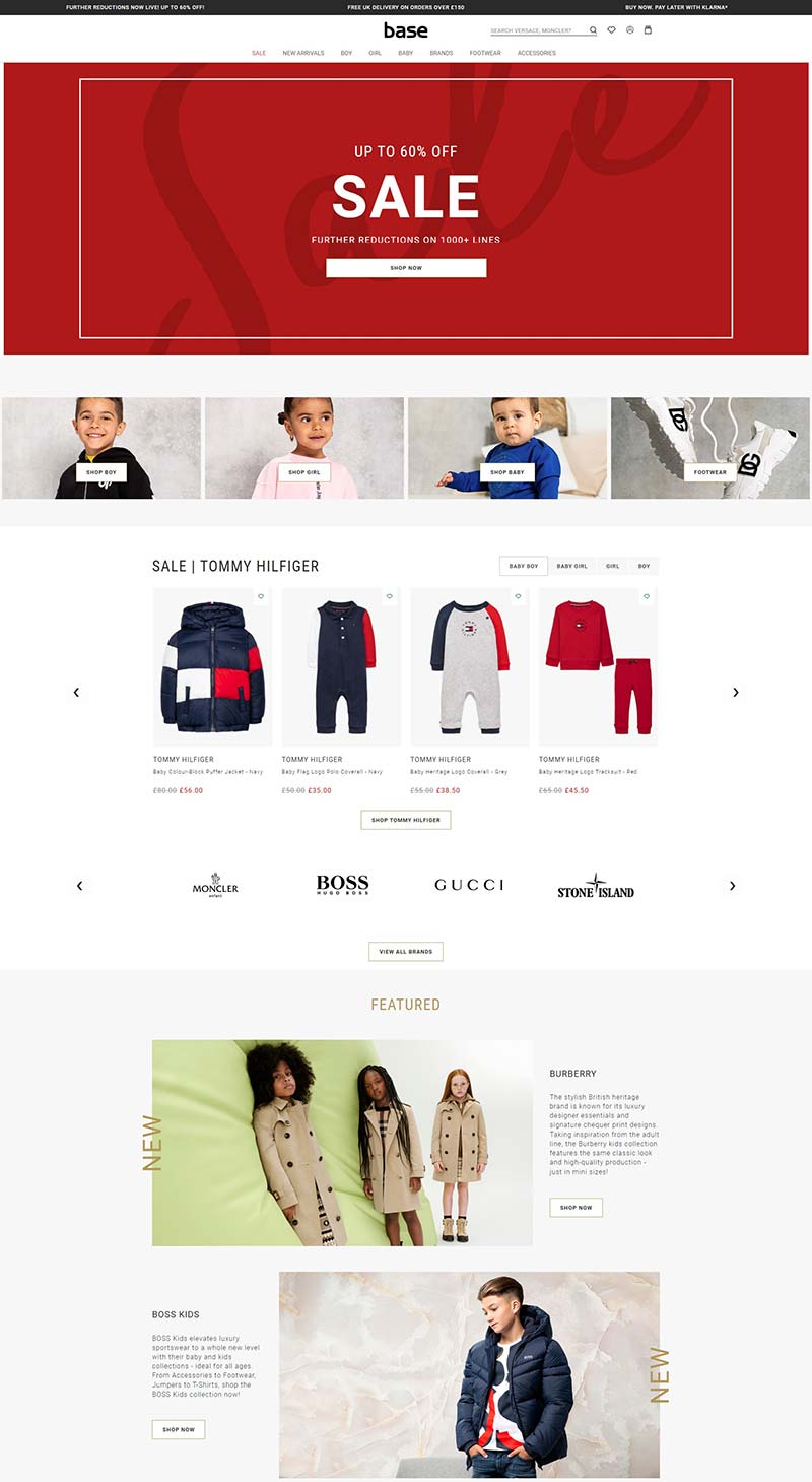 Base Fashion 英国潮流童装品牌购物网站