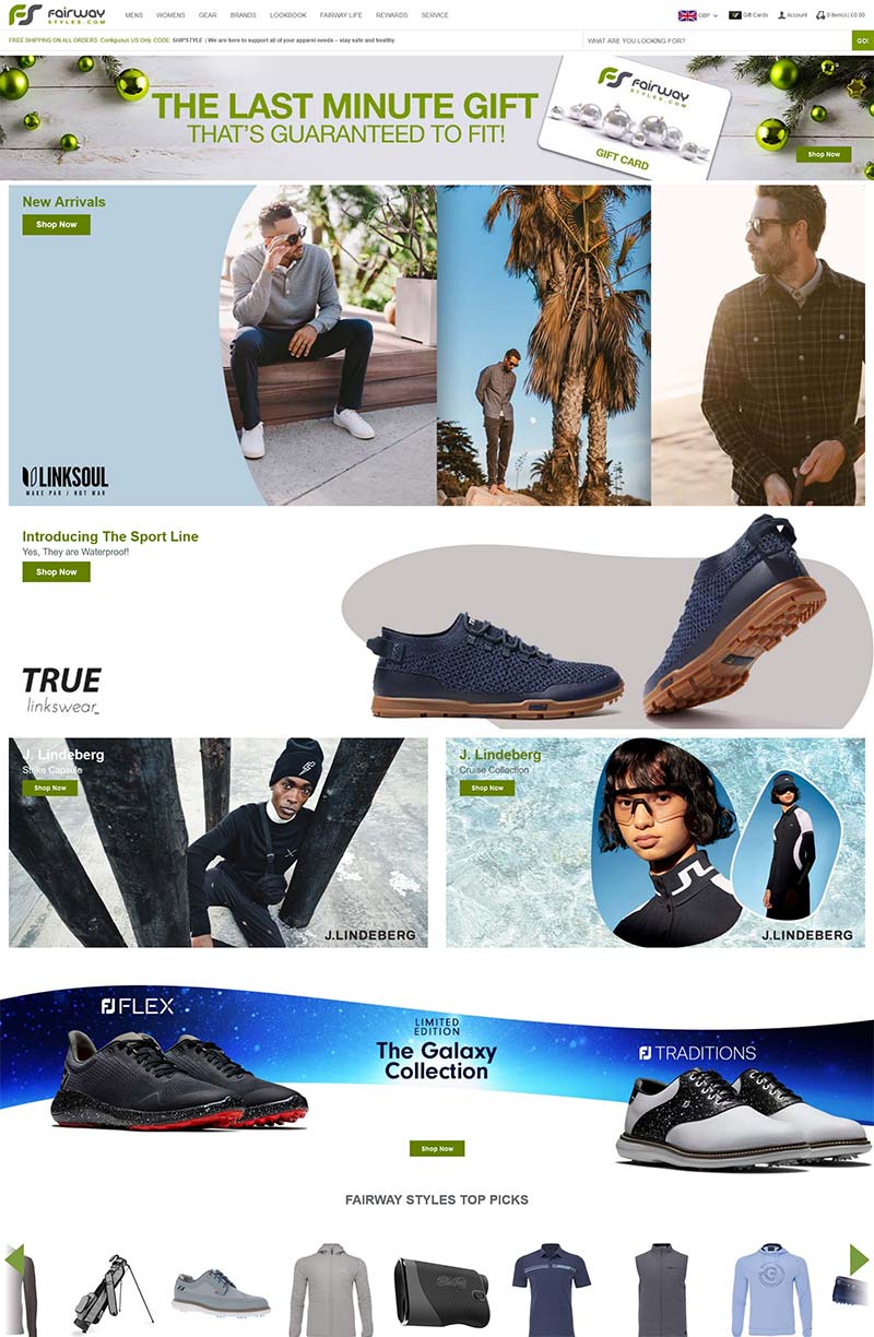 Fairway Styles 英国高尔夫运动服饰购物网站