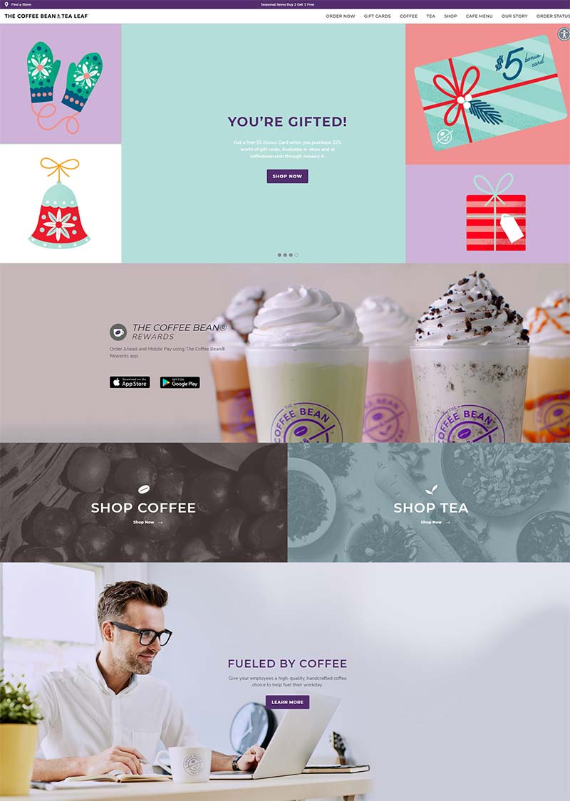 Coffee Bean 美国咖啡豆品牌购物网站