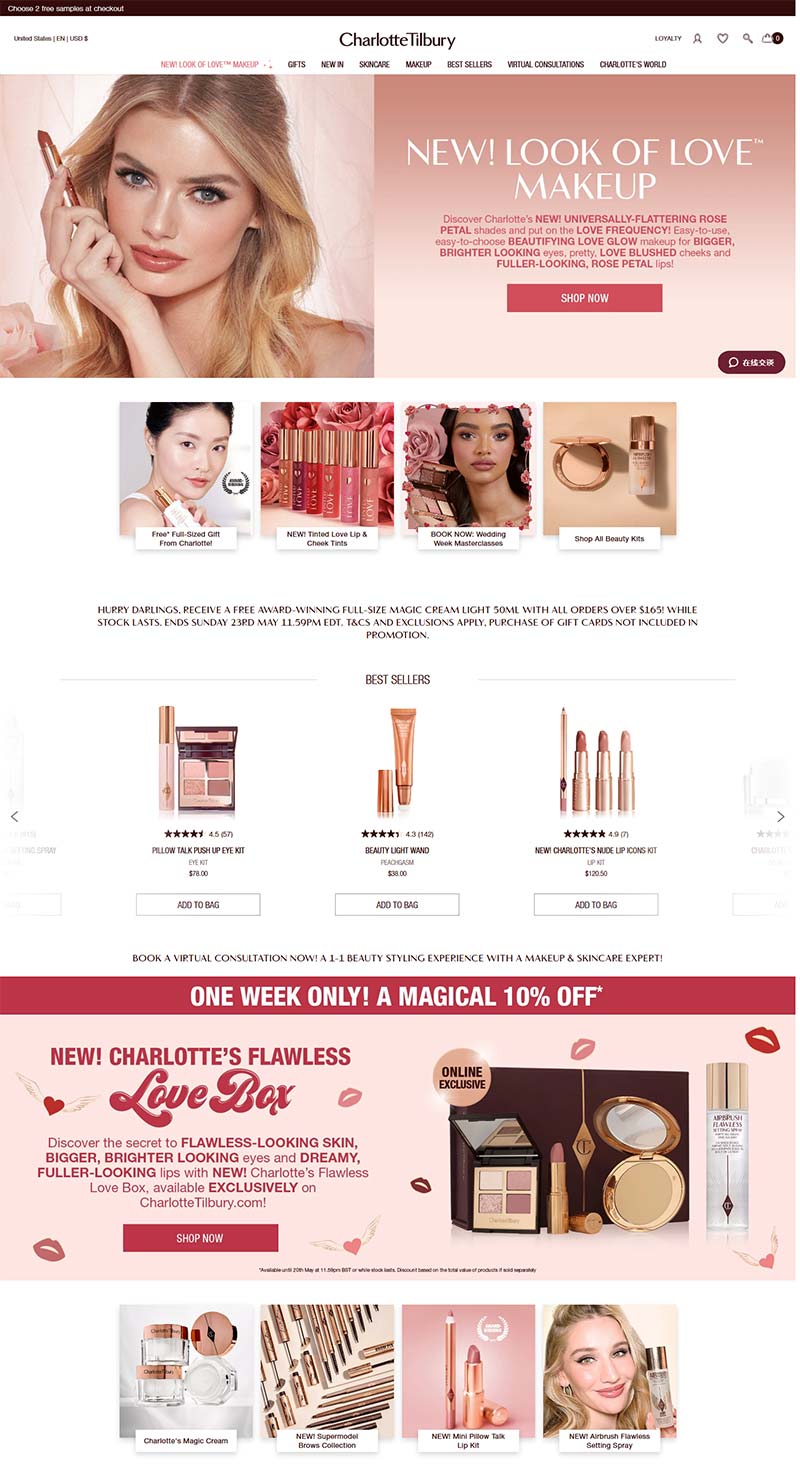 Charlotte Tilbury US 美妆专家-英国彩妆品牌美国官网