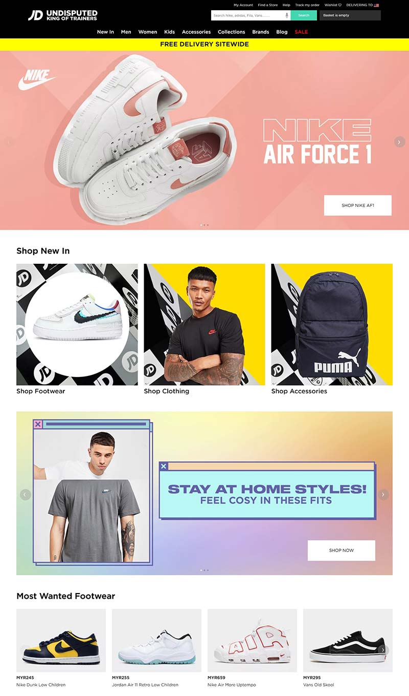 JD Sports MY  英国品牌运动服饰马拉西亚官网