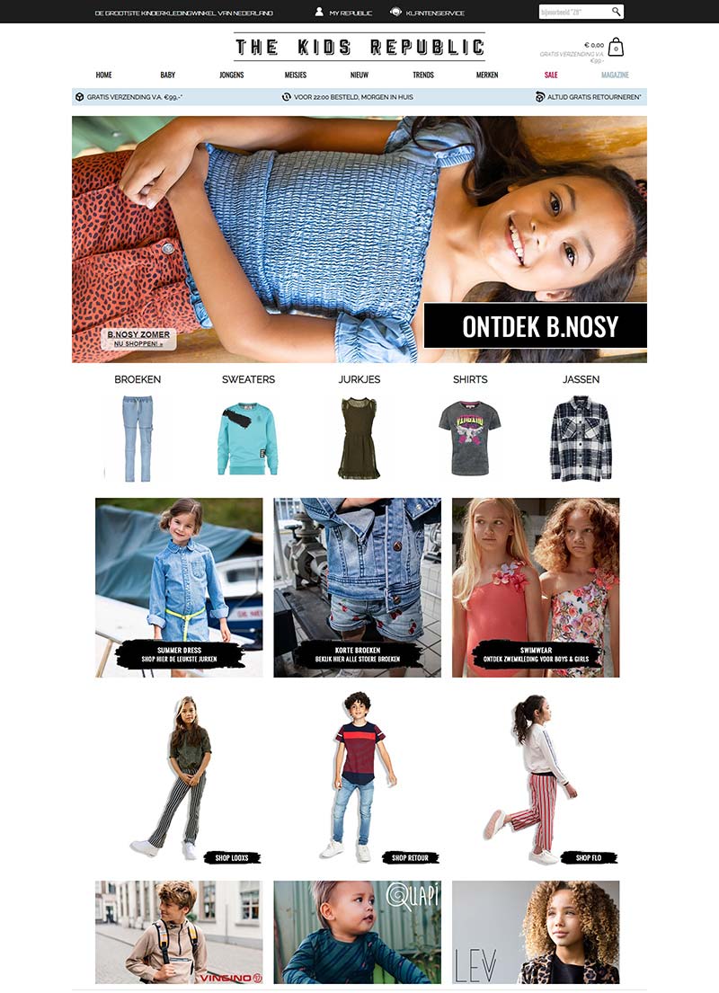 The Kids Republic 荷兰童装品牌购物网站