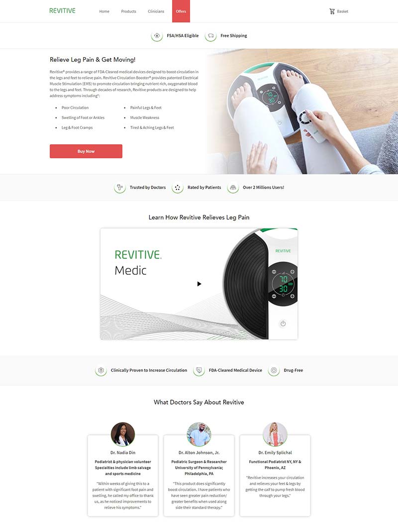 Revitive 英国血液循环按摩器品牌网站