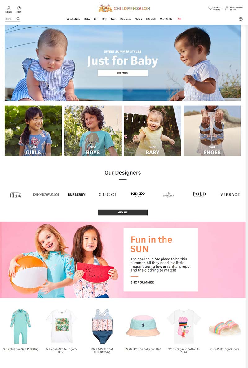 Childrensalon 英国时尚童装品牌购物网站