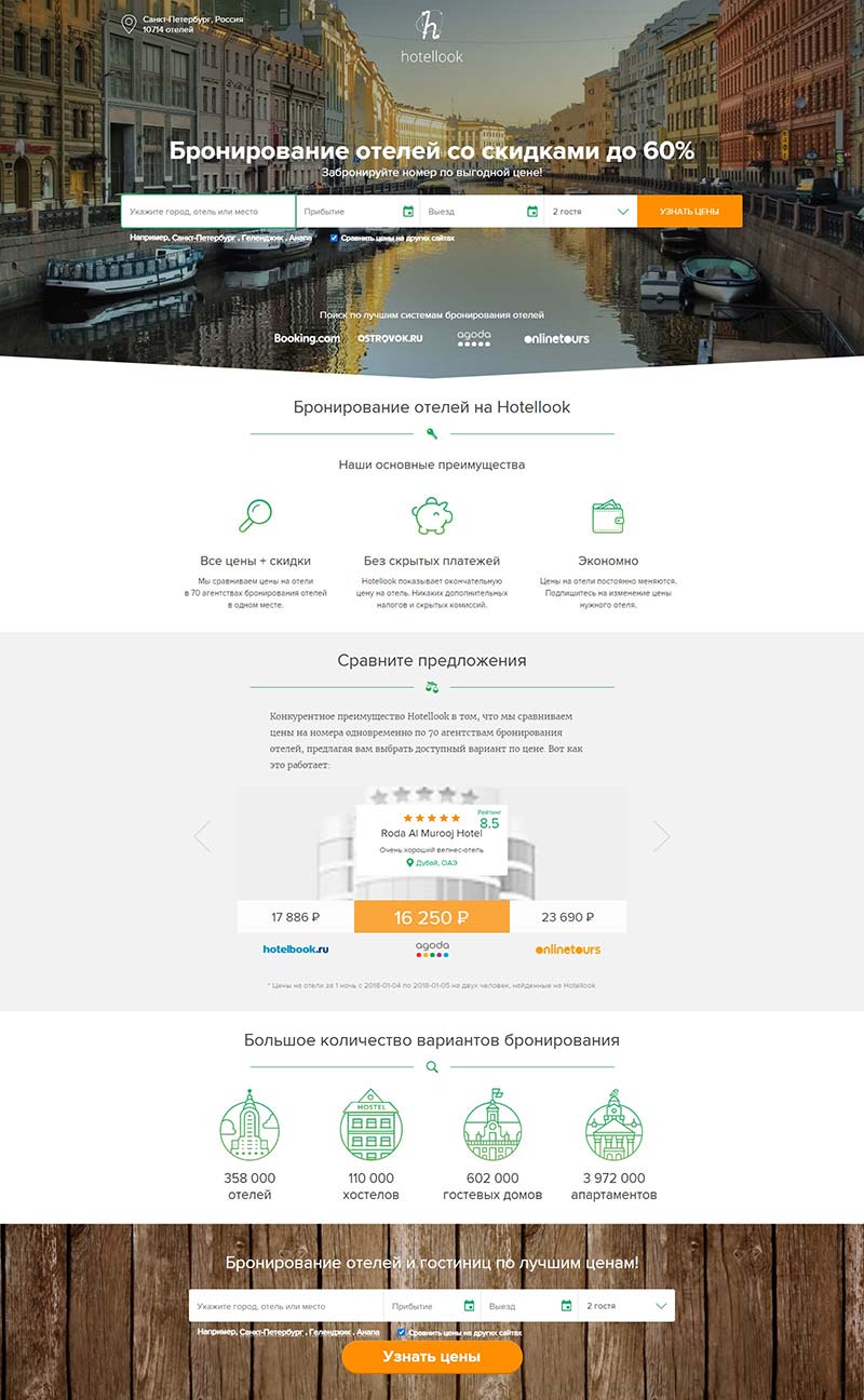 HotelLook RU 俄罗斯在线酒店预订网站