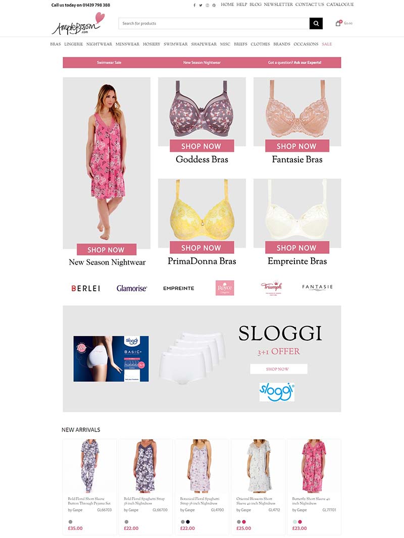 Ample Bosom 英国文胸内衣品牌购物网站