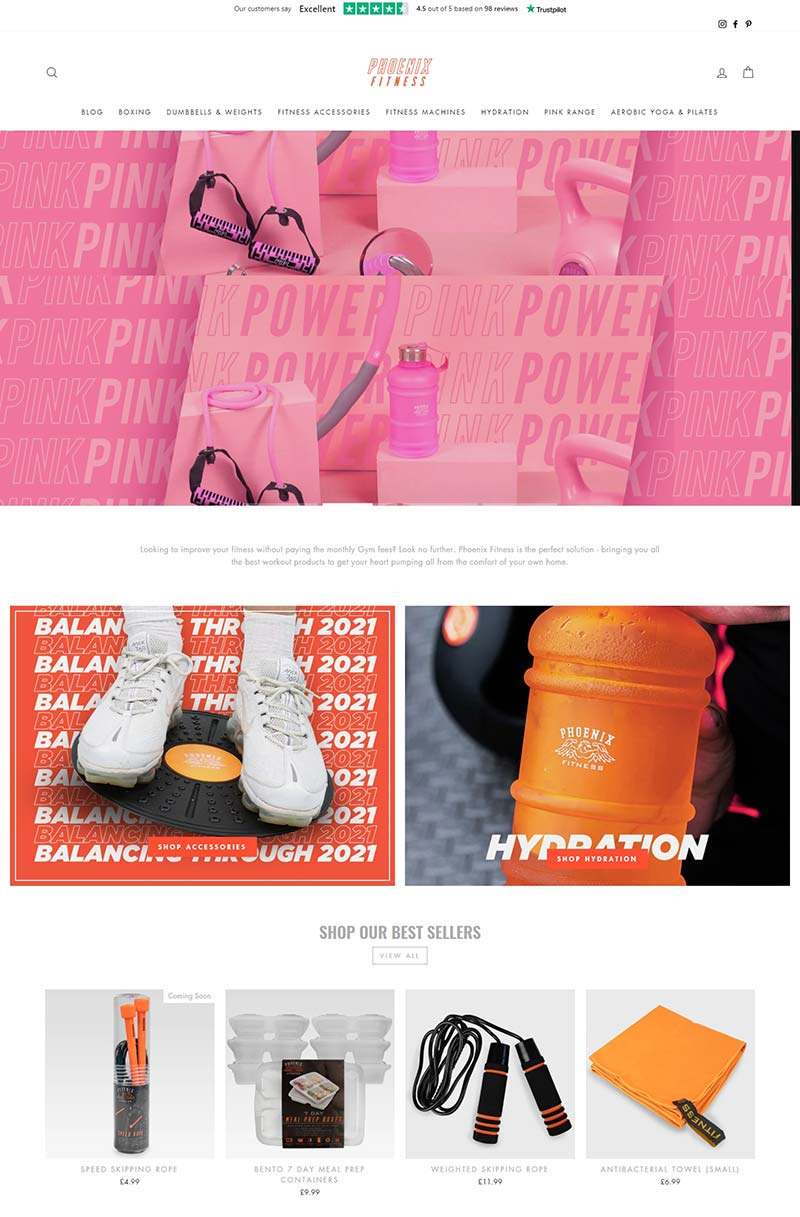 Phoenix Fitness 英国健身用品购物网站