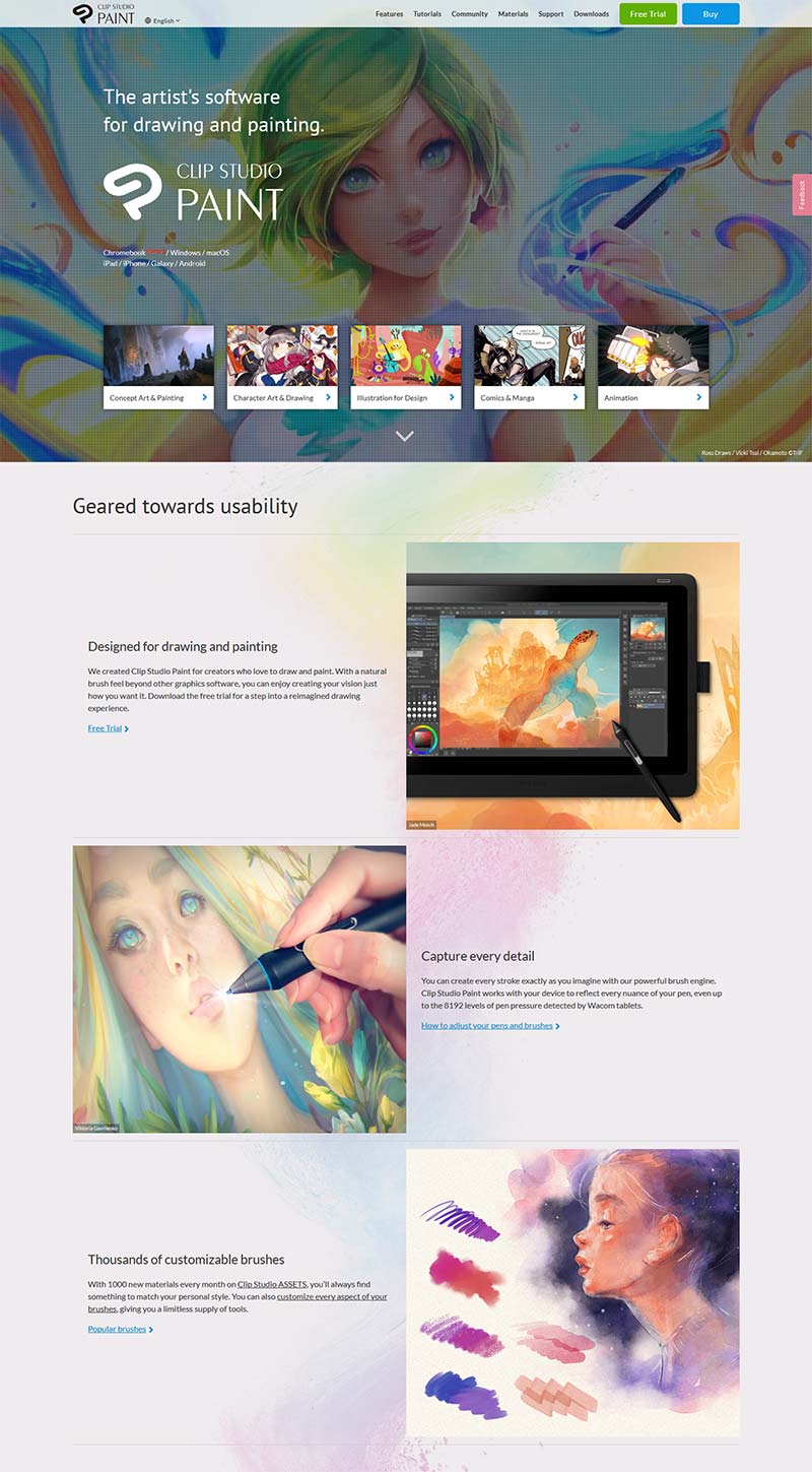 Clip Studio Paint 优动漫-日本动漫插画绘图软件网站