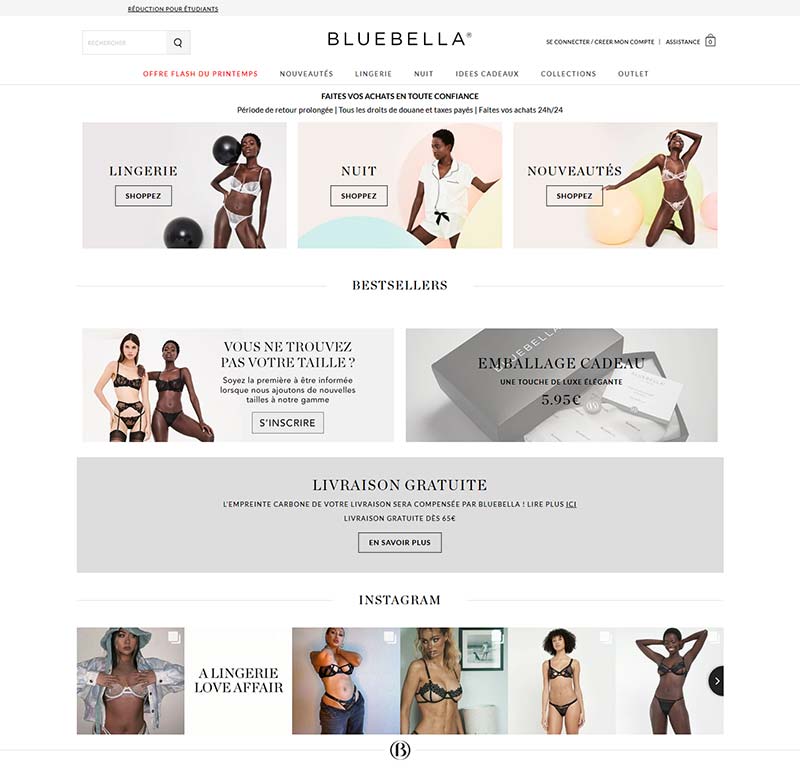 Bluebella FR 英国高端女性内衣品牌法国官网