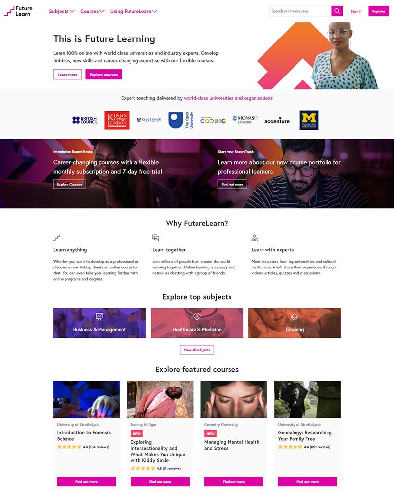 FutureLearn 英国MOOC教育学习网站