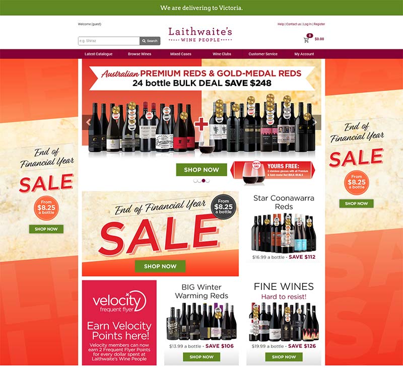 Laithwaites 澳大利亚品牌葡萄酒预定网站