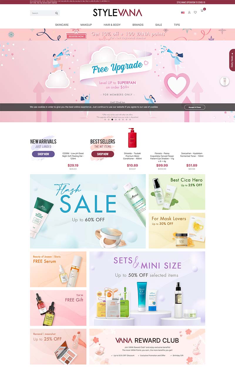Stylevana UK 英国时尚美容产品购物网站
