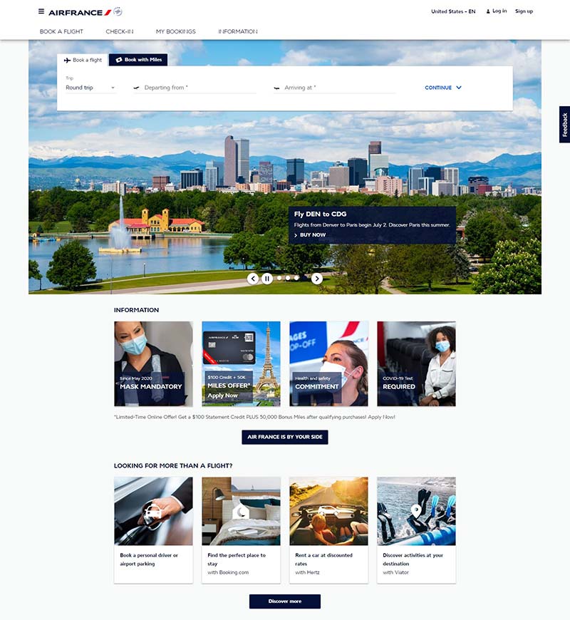 Air France US 法国航空公司美国官网