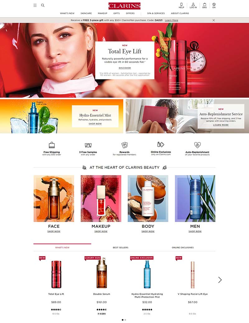 Clarins US 娇韵诗-法国天然护肤品美国官网