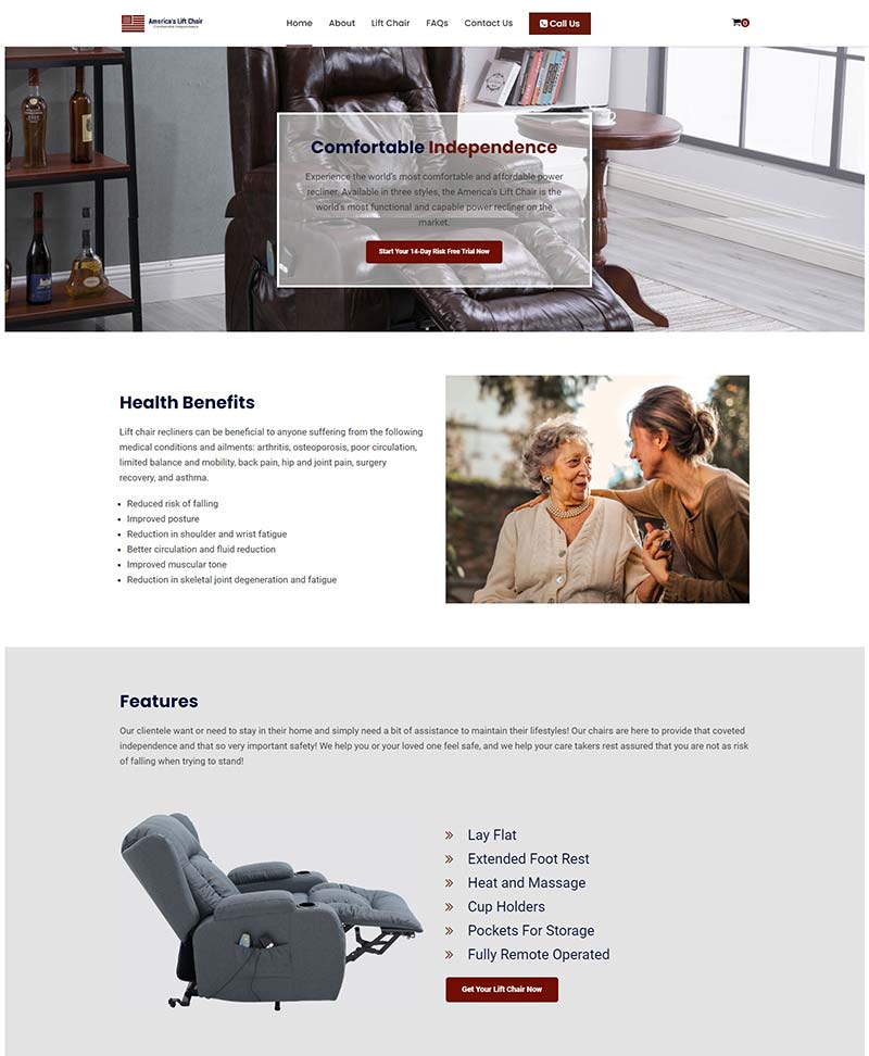 America's Lift Chair 美国智能升降椅品牌购物网站