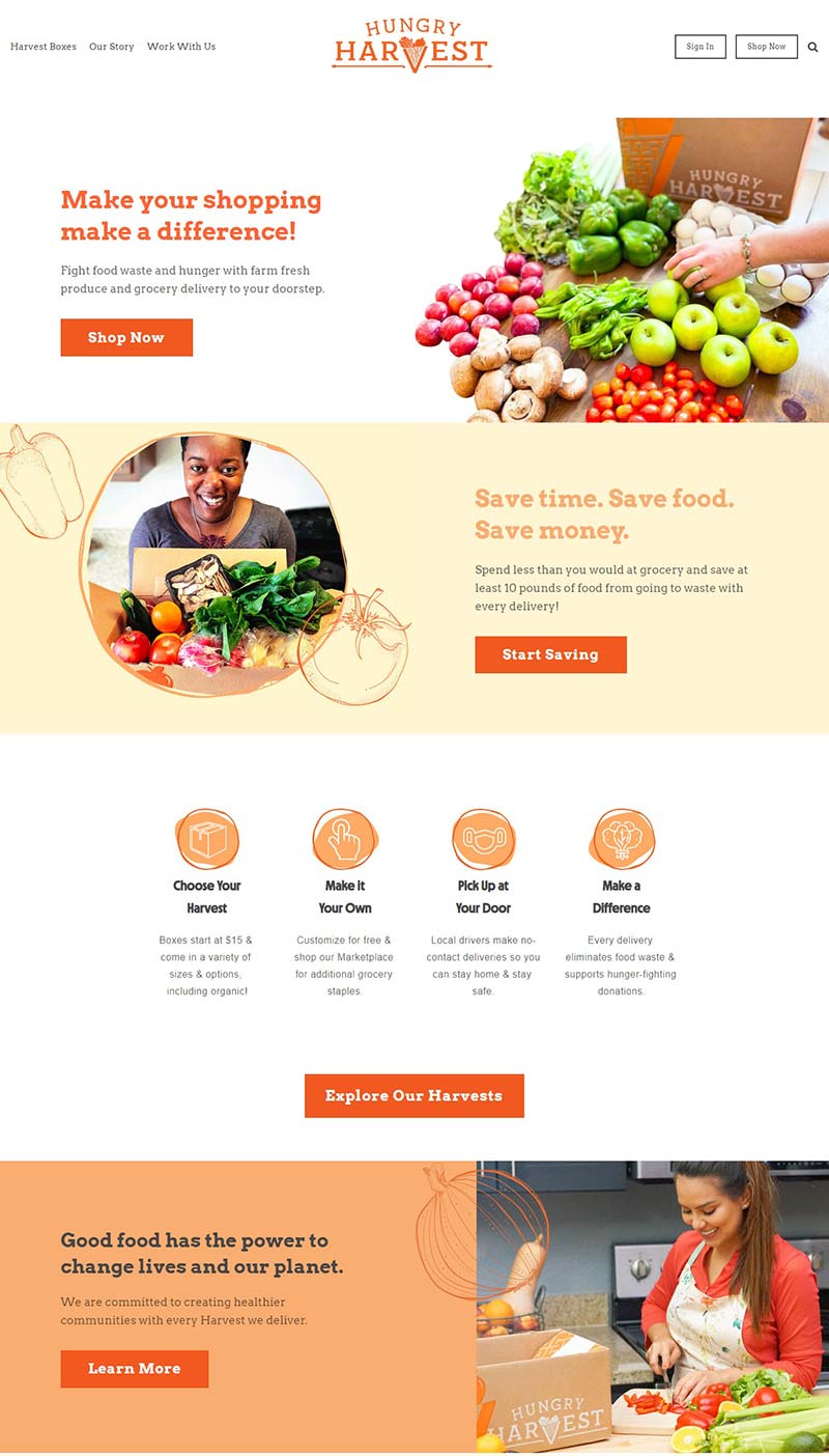Hungry Harvest 美国品牌农产品订购网站