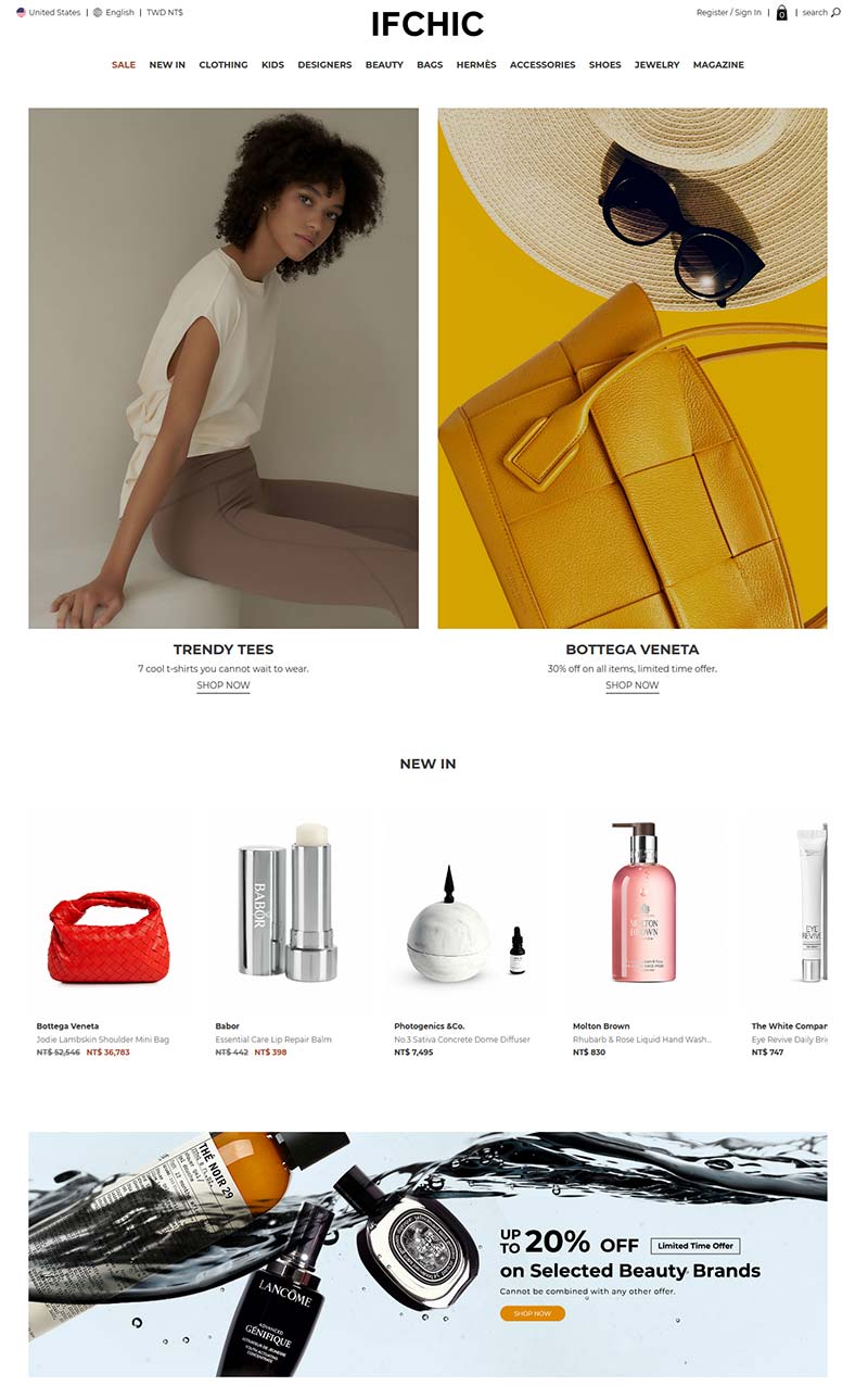 IFCHIC 美国时尚女装配饰品牌购物网站