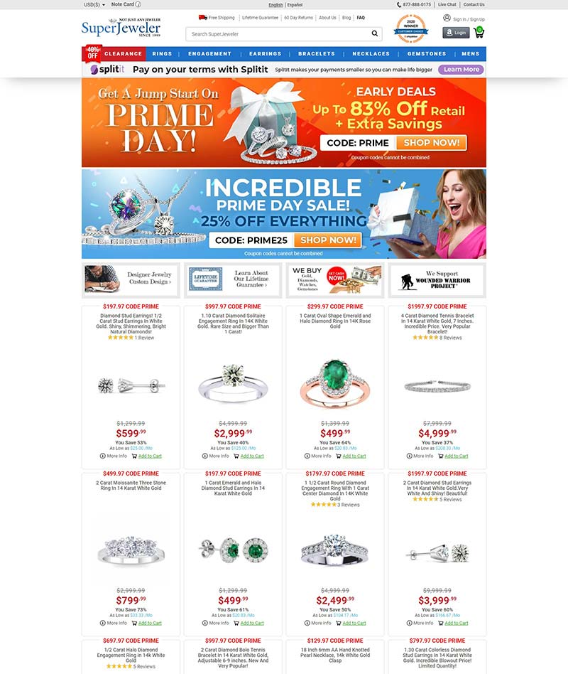 Super Jeweler 美国知名珠宝饰品购物网站