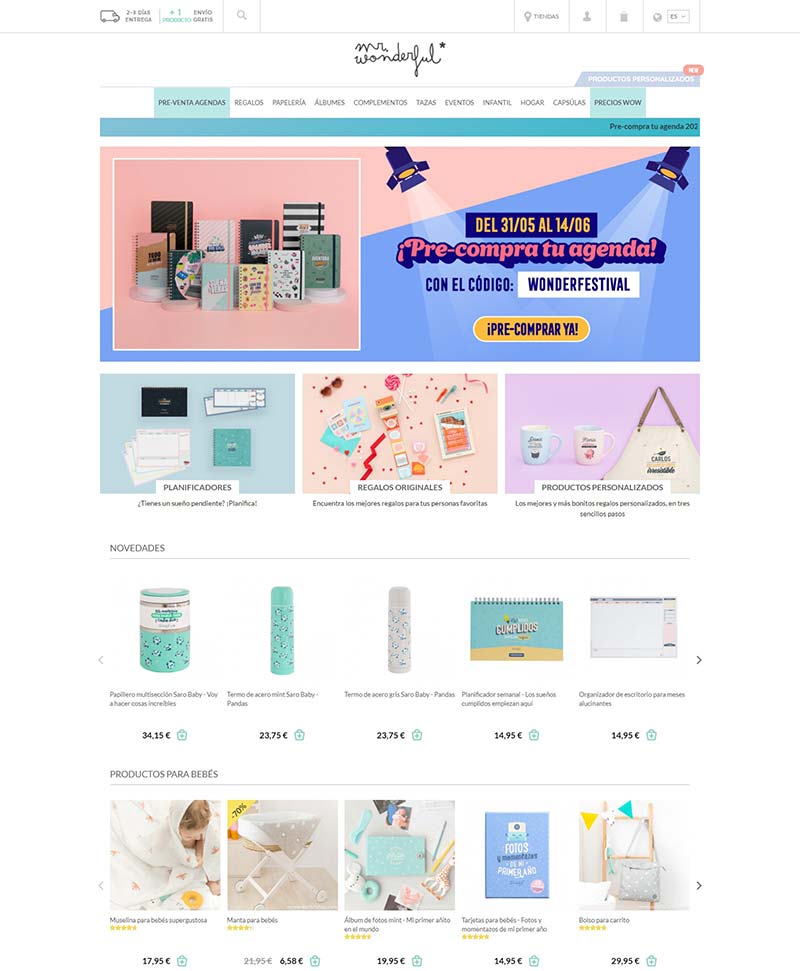 Mr. Wonderful 西班牙创意礼品购物网站