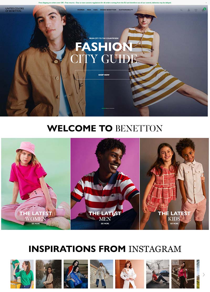 Benetton UK 意大利知名服饰品牌英国官网