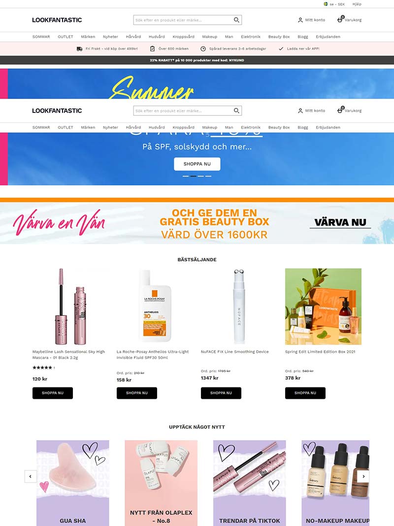 Lookfantastic SE 英国品牌护肤产品瑞典官网