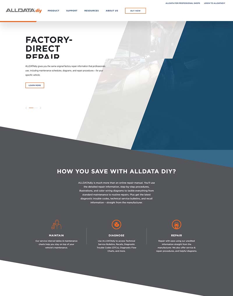 ALLDATAdiy.com 美国专业汽车维修服务网站