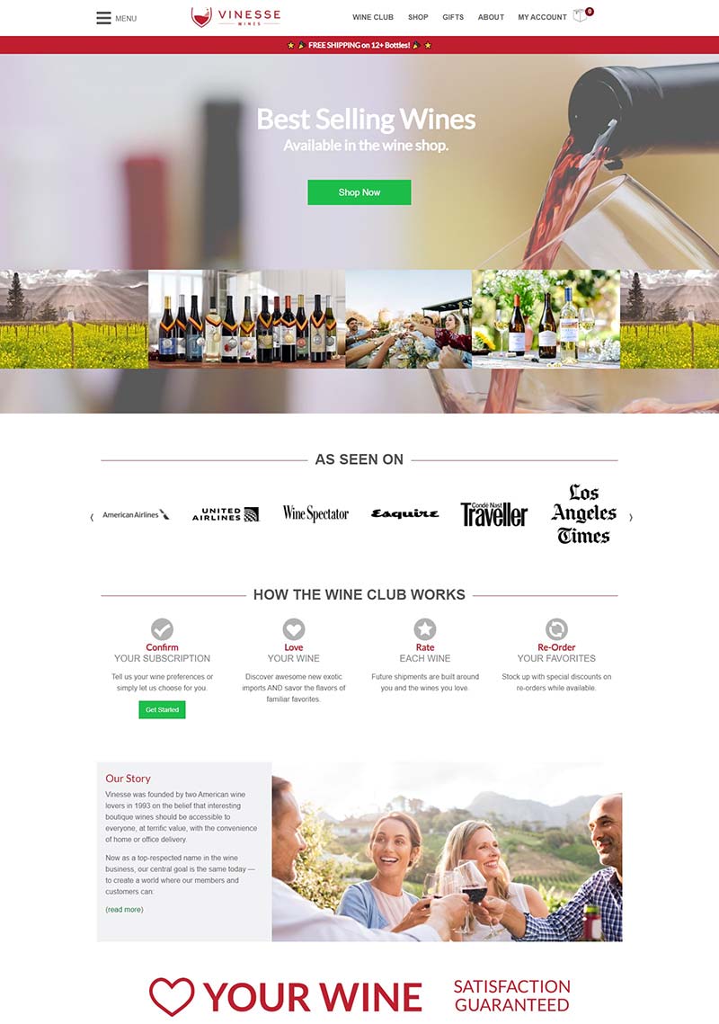 Vinesse Wines 美国精品葡萄酒在线预定网站