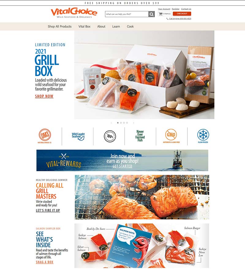 Vital Choice 美国有机健康食品购物网站