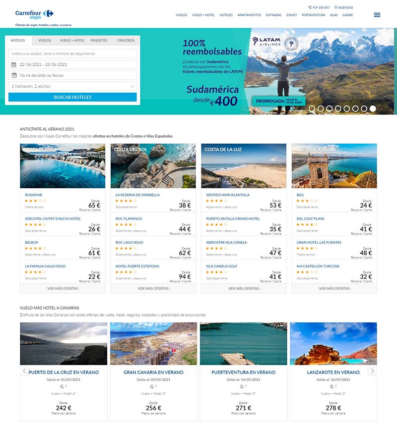 VIAJES 家乐福旅游西班牙官网