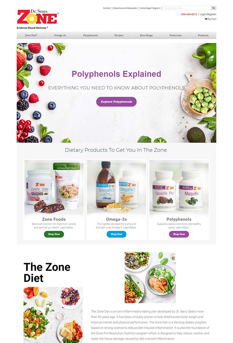 ZoneDiet 美国健康减肥品牌购物网站