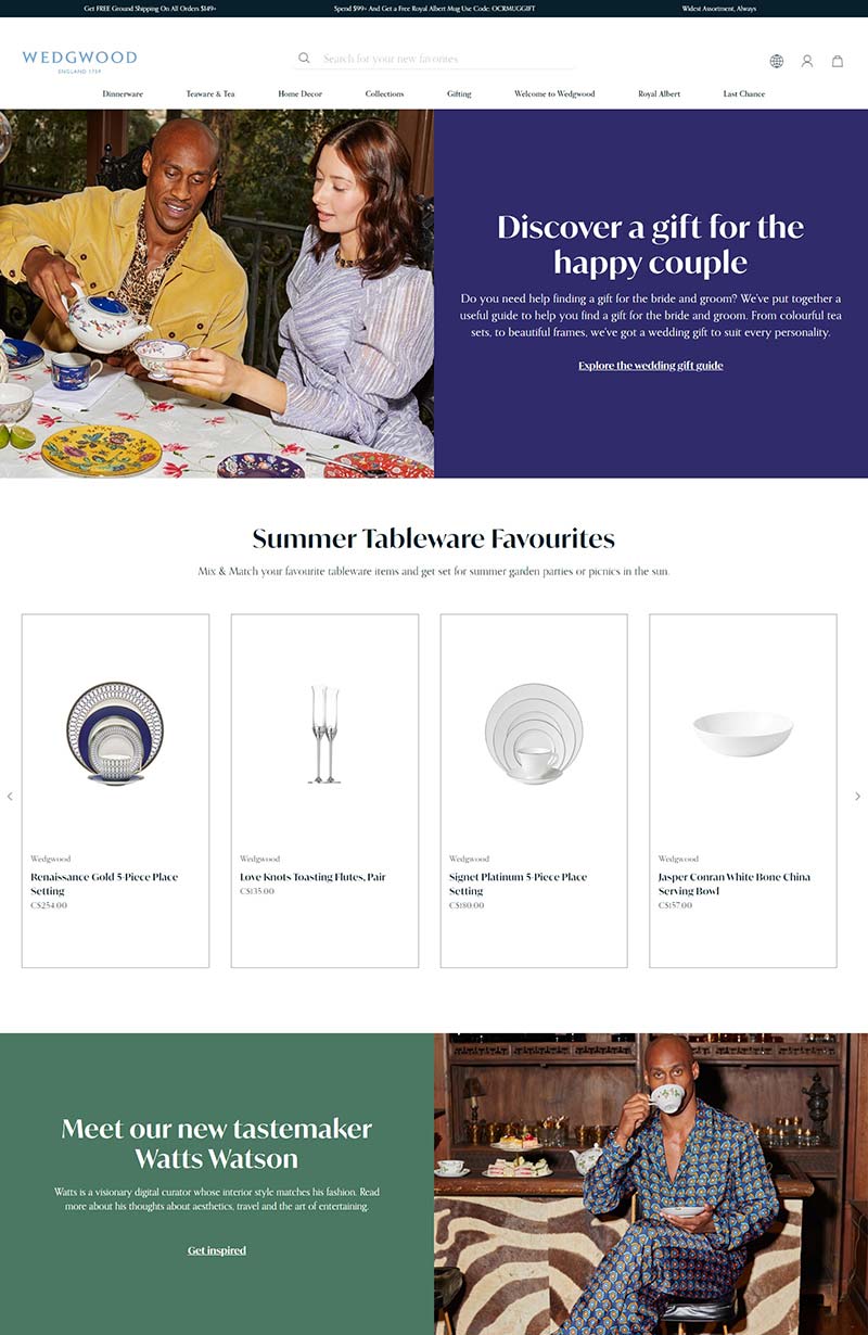 Wedgwood CA 英国陶瓷厨具品牌加拿大官网