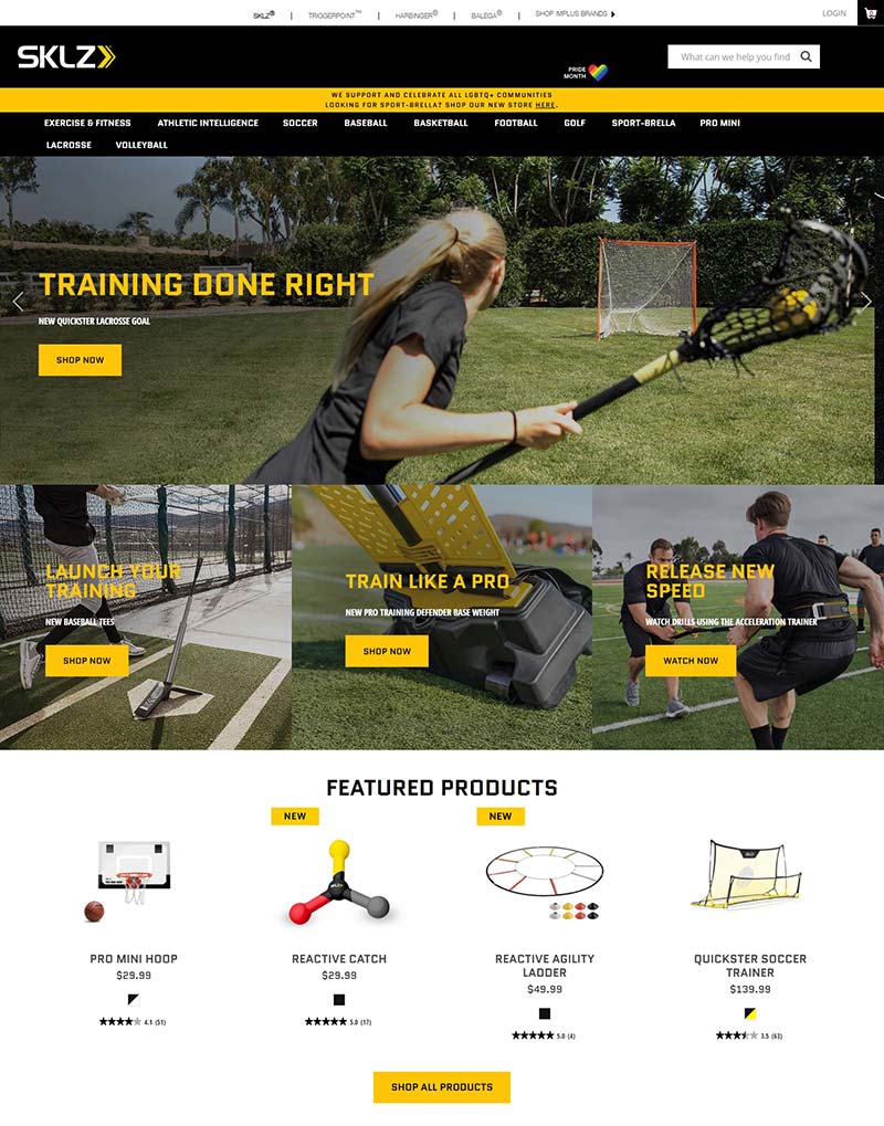 SKLZ 美国运动健身器材品牌购物网站