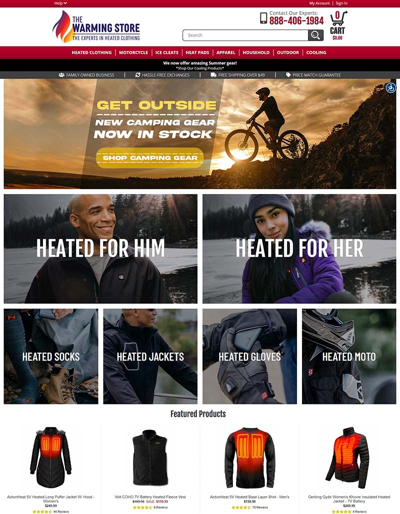 The Warming Store 美国户外保暖服饰品牌购物网站