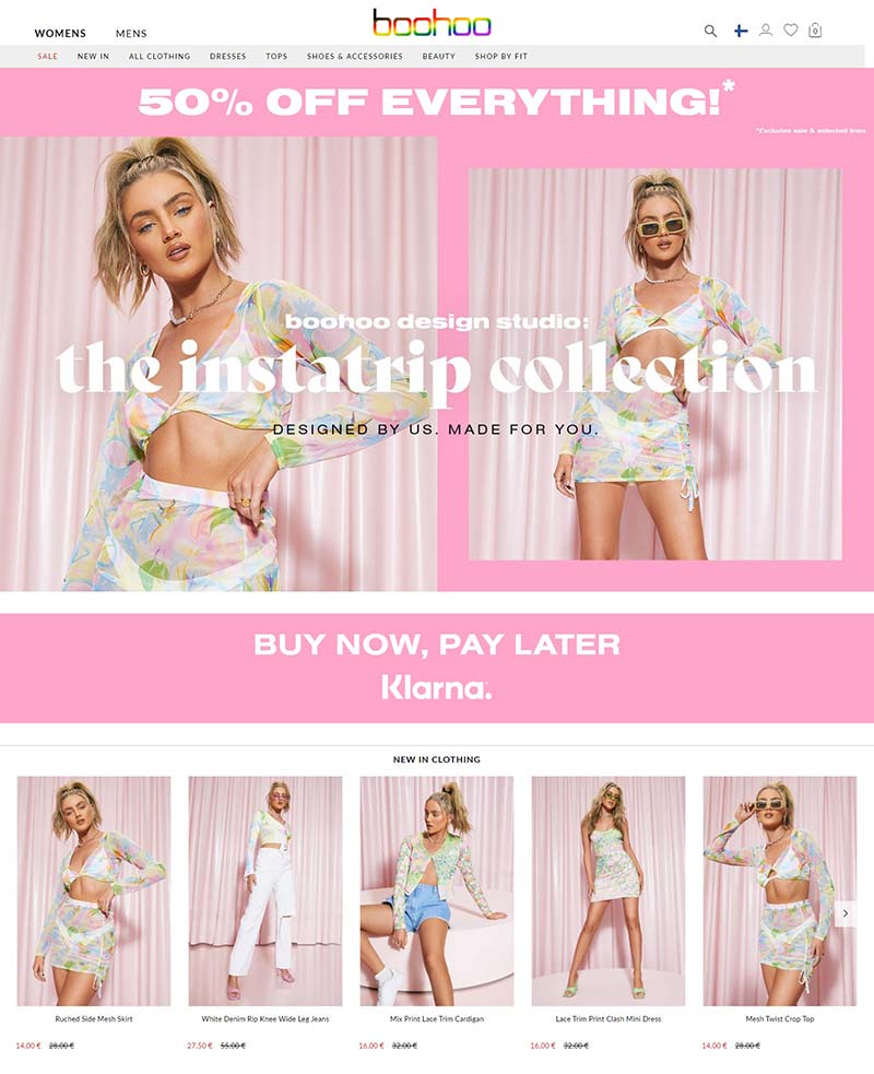 Boohoo FI 英国时尚服饰品牌芬兰官网