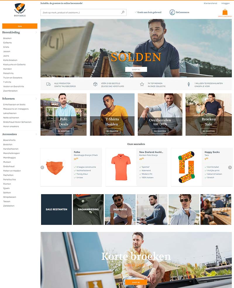 SuitableShop BE 比利时男装品牌购物网站