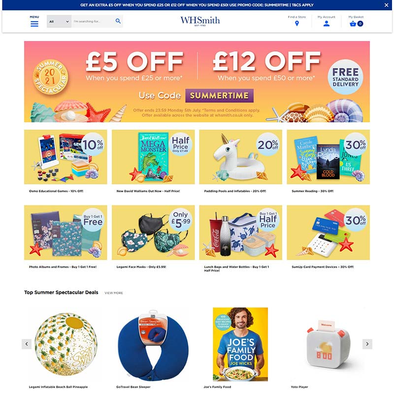 WHSmith 英国图书礼品海淘购物网站
