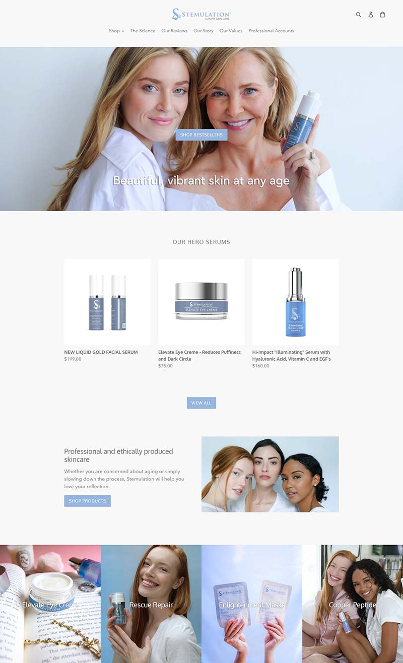Stemulation Skin Care 美国抗衰老护肤品购物网站