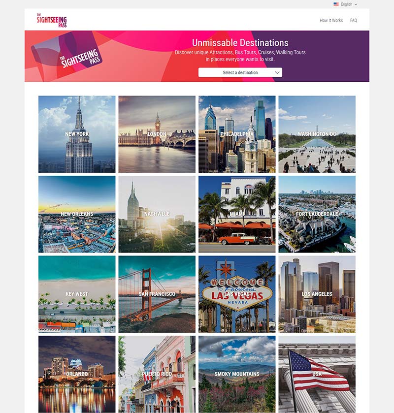 The Sightseeing Pass 美国旅游通票在线预订网站